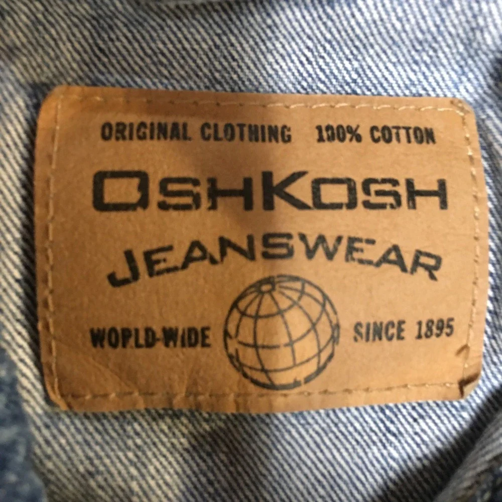 OshKosh Denim Jacket Kids Size 5 Blue Vintage Cotton Trucker Jacket
